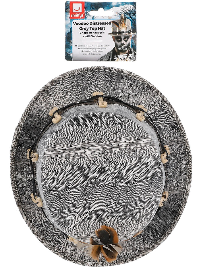 Voodoo Distressed Grey Top Hat