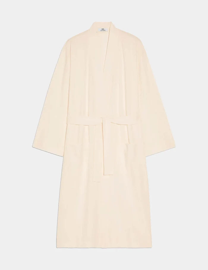 | Waffle Robe shown front-facing against a light gray background | Sea Salt