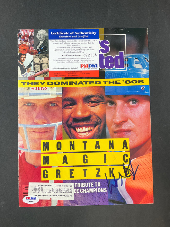 Wayne Gretzky Sports Illustrated Cover NHL PSA Certified Auto Edmonton Oilers 1989