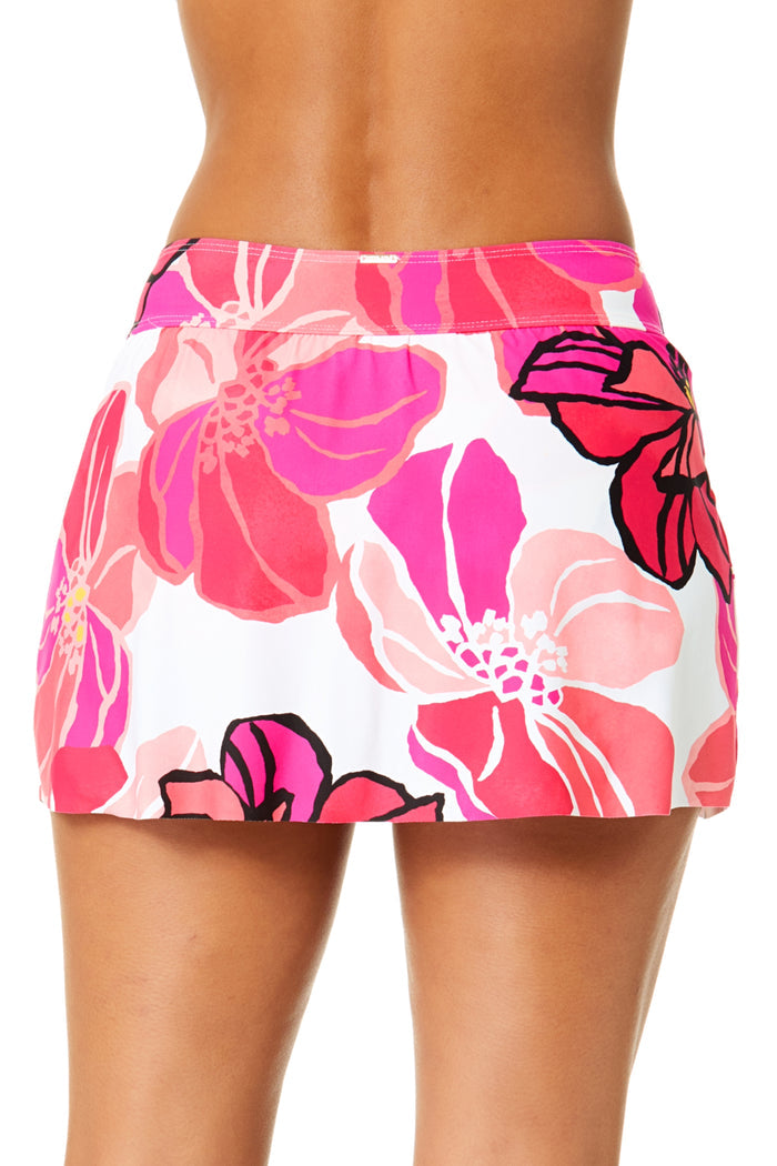 Women's Acapulco Princess Drape Front Mid Rise Swim Skirt Bottom