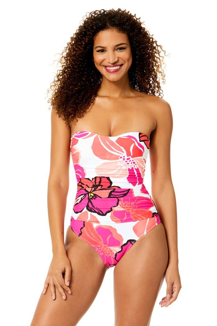 Women's Acapulco Princess Strapless Bandeau One Piece Swimsuit