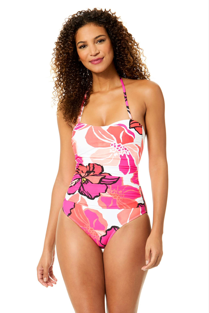 Women's Acapulco Princess Strapless Bandeau One Piece Swimsuit