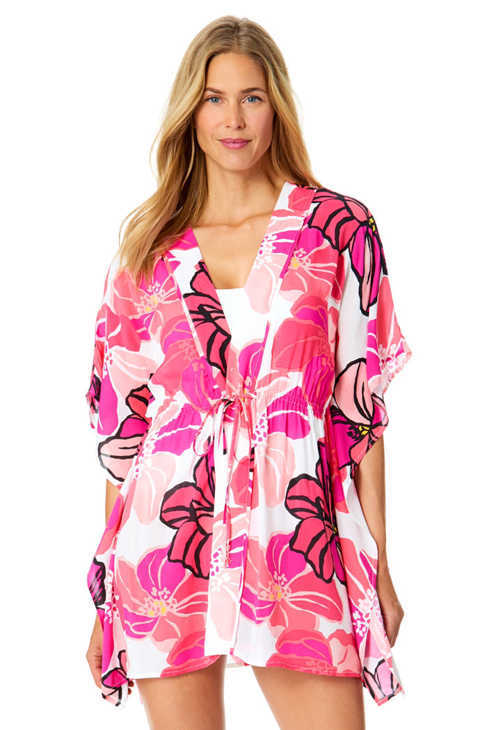 Women's Acapulco Princess Tie Front Kaftan Swimsuit Cover Up