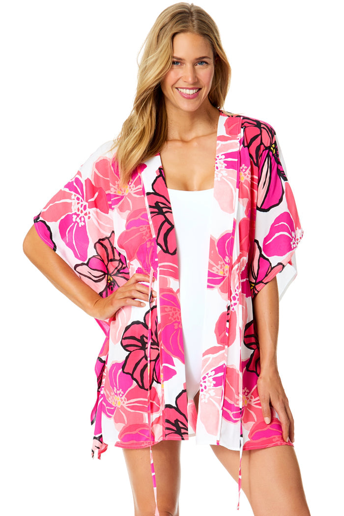 Women's Acapulco Princess Tie Front Kaftan Swimsuit Cover Up