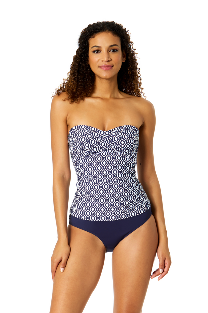 Women's Azzurra Geo Twist Front Bandeaukini Swim Top