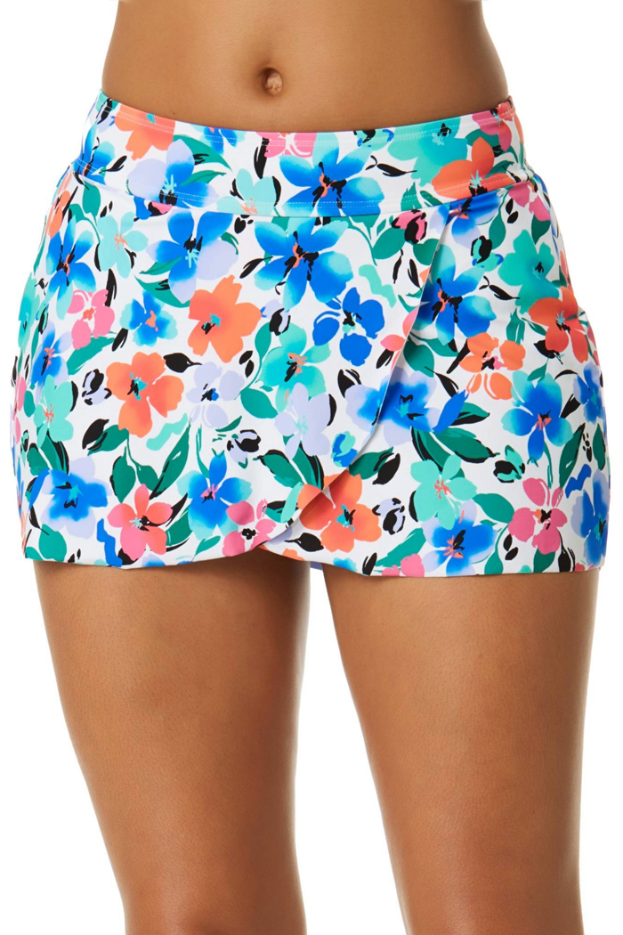 Women's Fiore Drape Front Mid Rise Swim Skirt Bottom