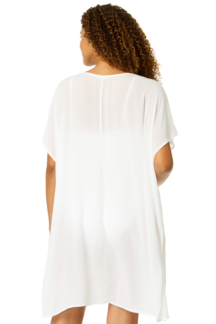Women's Live In Color White Easy Tunic Swimsuit Cover Up