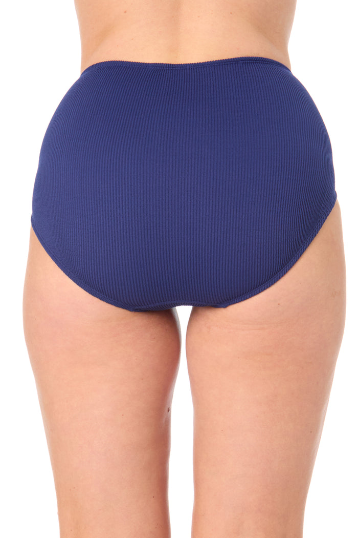 Women's One Size Fits Most Navy High Waist Swim Bottom