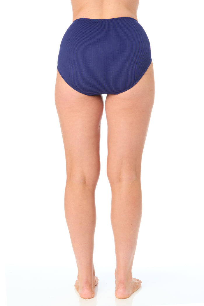 Women's One Size Fits Most Navy High Waist Swim Bottom