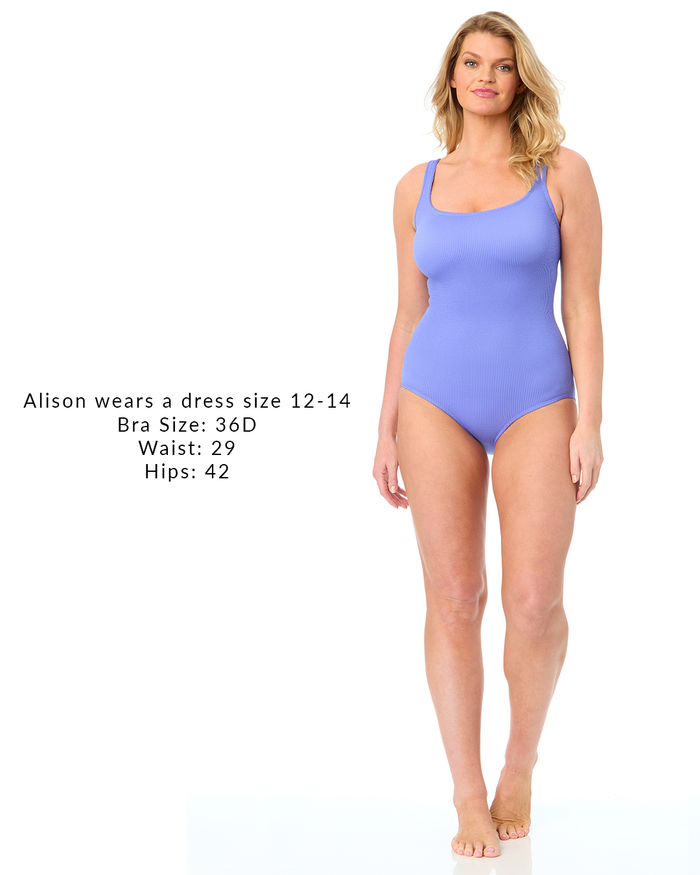 Women's One Size Fits Most Periwinkle One Piece Swimsuit