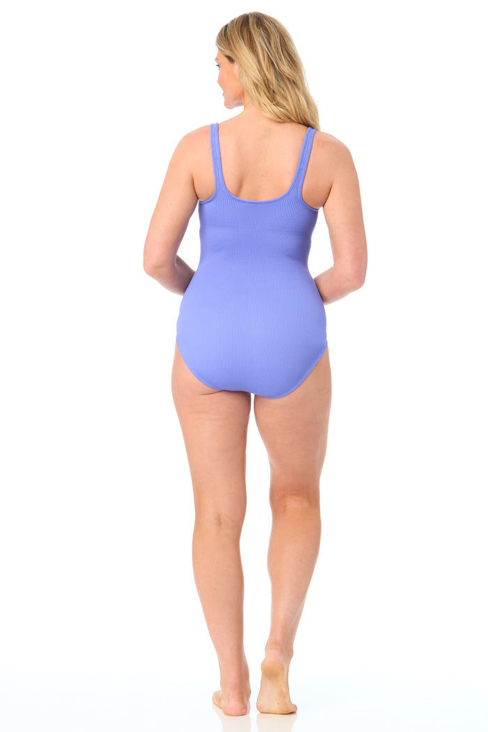 Women's One Size Fits Most Periwinkle One Piece Swimsuit