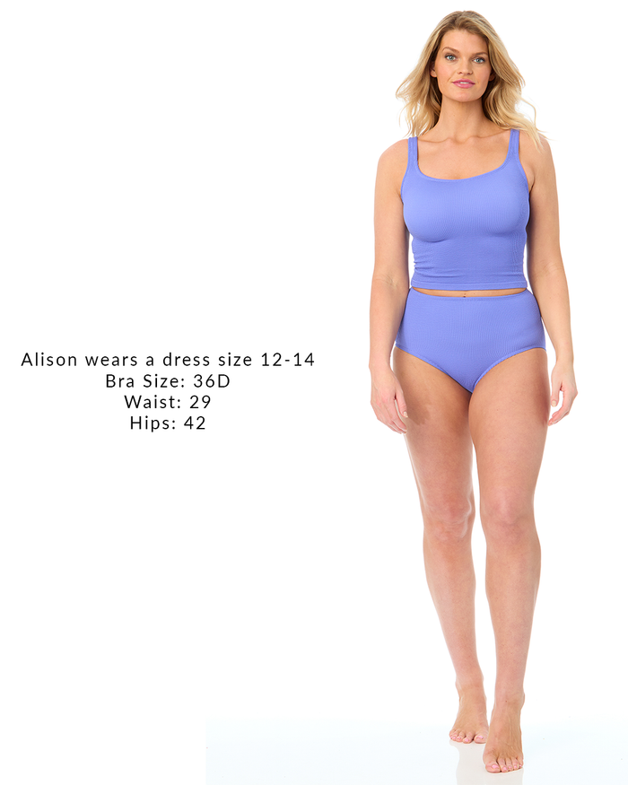 Women's One Size Fits Most Periwinkle Tankini Swim Top