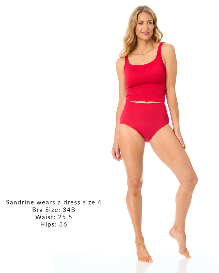 Women's One Size Fits Most Ruby Red Tankini Swim Top