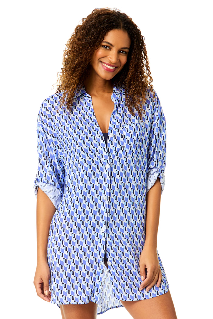 Women's Pacific Button Down Shirt Swimsuit Cover Up