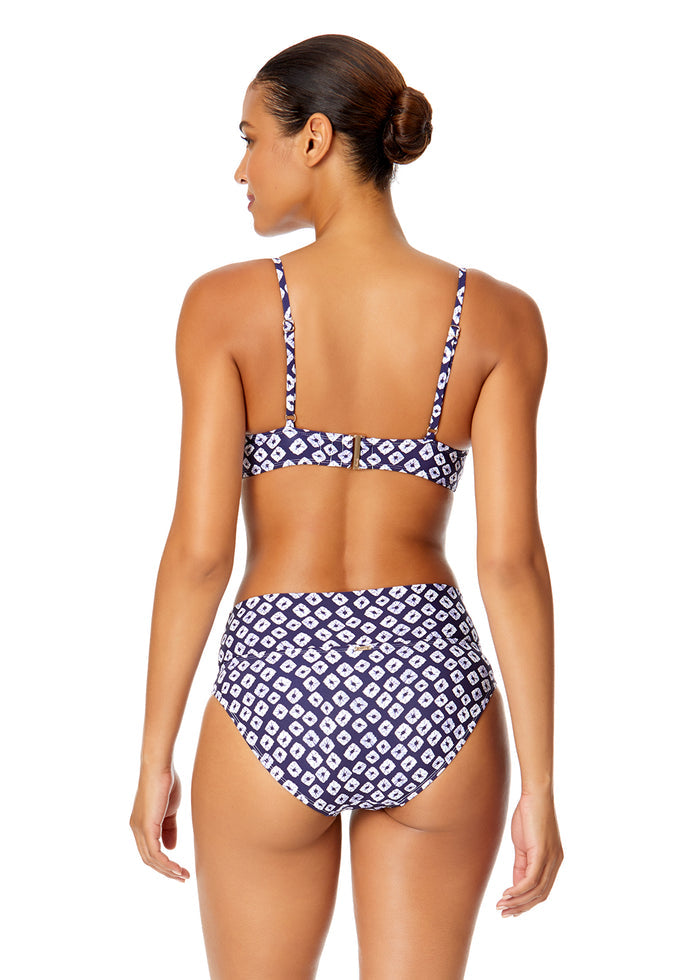 Women's Shibori Geo V Wire Underwire Bikini Swim Top - FINAL SALE