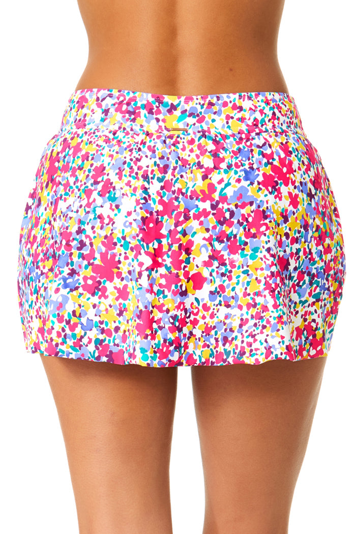 Women's Villa Vera Drape Front Mid Rise Swim Skirt Bottom