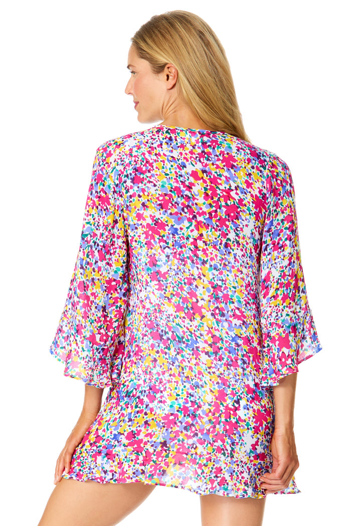 Women's Villa Vera Flounce V Neck Tunic Swimsuit Cover Up