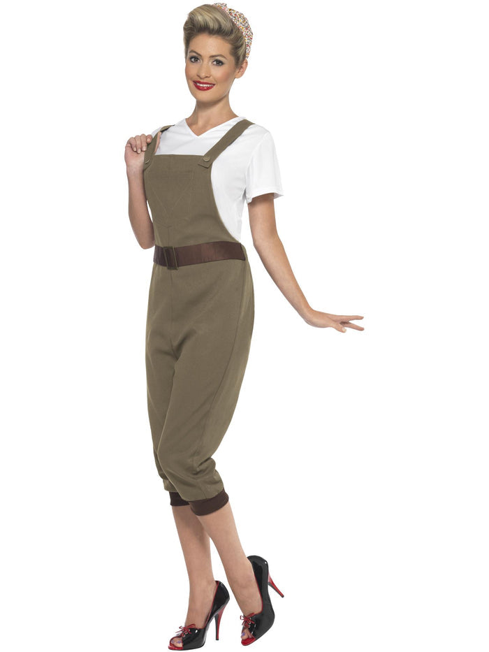 WW2 Land Girl Costume, Khaki