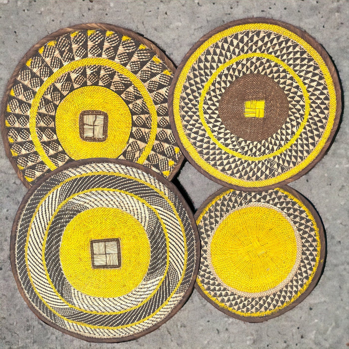 Yellow Painted Tonga Basket