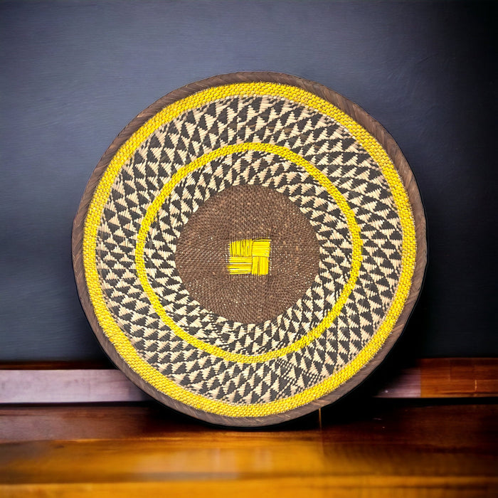 Yellow Painted Tonga Basket