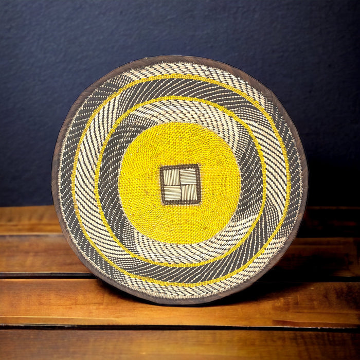 Yellow Painted Tonga Basket