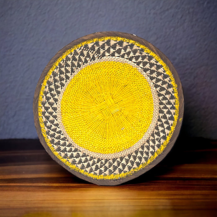 Yellow Painted Tonga Basket