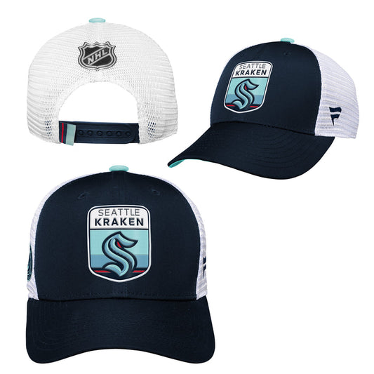 Youth Seattle Kraken Fanatics Branded 2023 NHL Draft On Stage Trucker Adjustable Hat