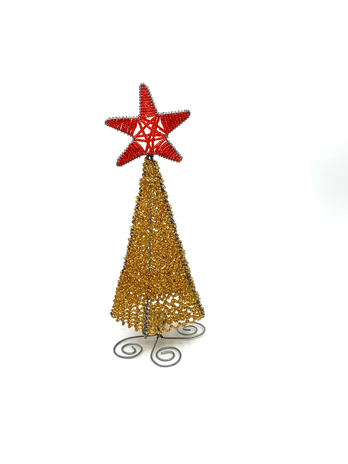 Gold Tree with Red Star