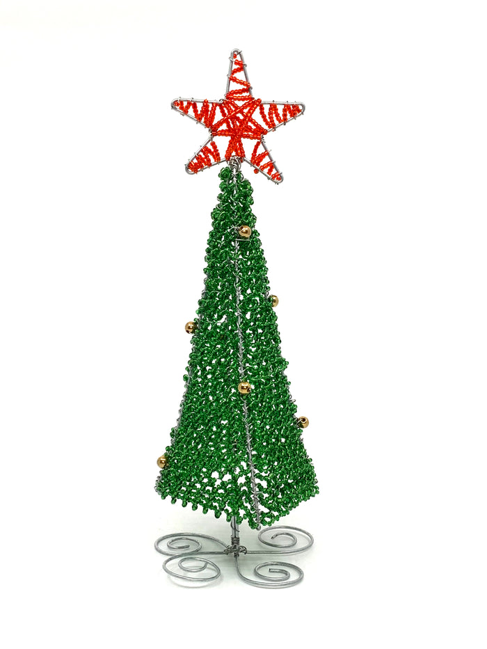 Zulu Medium Hand Beaded Standing Christmas Tree