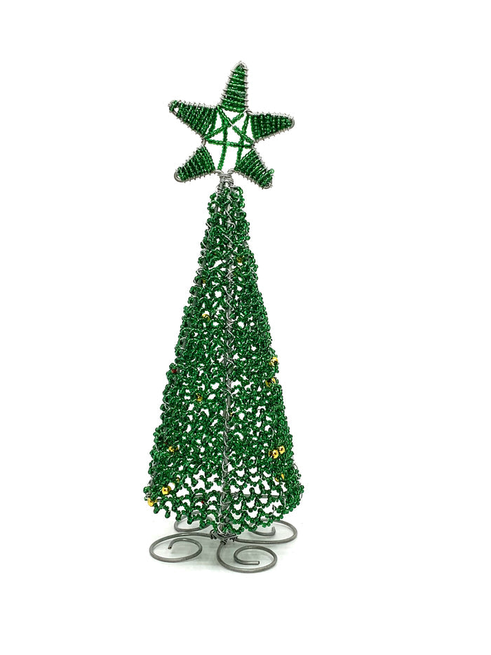 Zulu Medium Hand Beaded Standing Christmas Tree