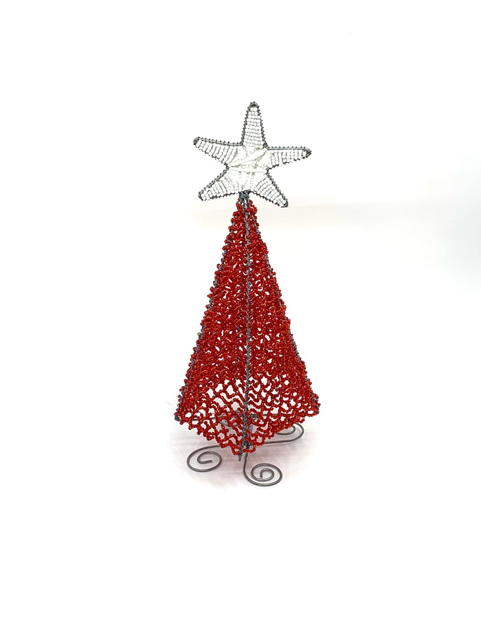 Red Tree with White Star